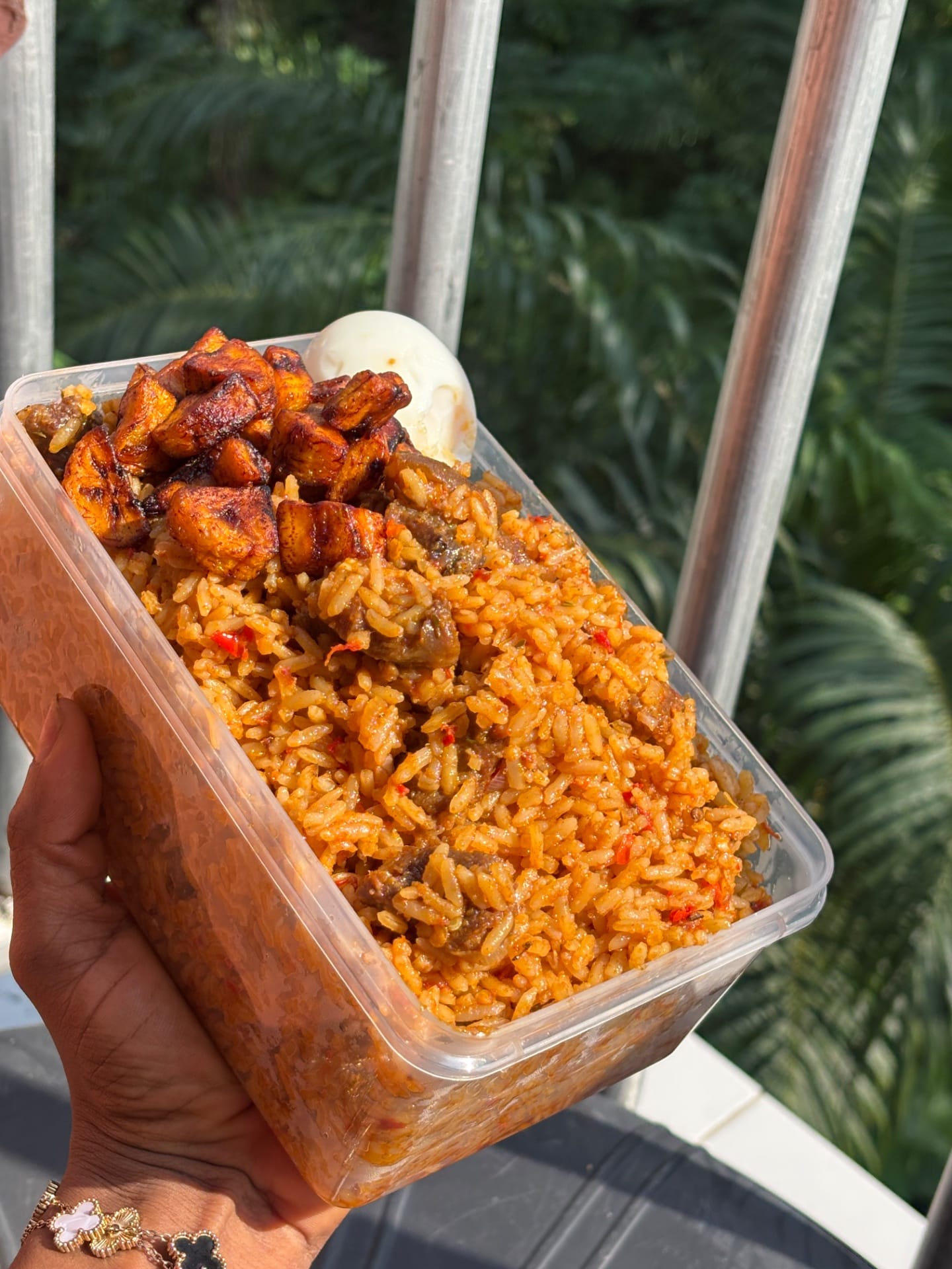 One liter of Asun jellof rice with protein